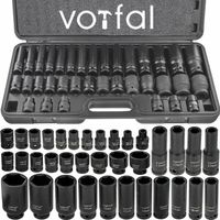 ZESTAW NASADEK UDAROWYCH 8-32 NASADKI UDAROWE 1/2 UDAR 35 ELEMENTÓW WALIZKA