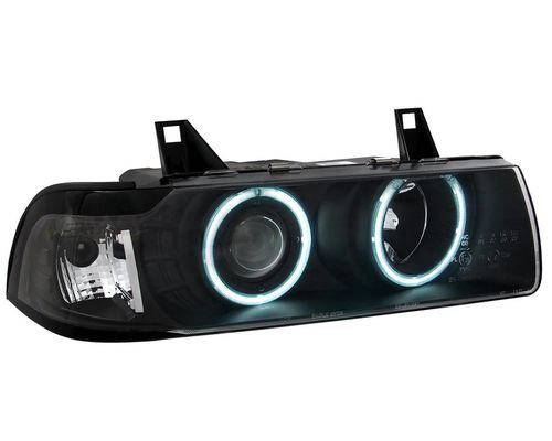 Reflektory lampy przednie BMW E36 CCFL ringi sedan na Arena.pl