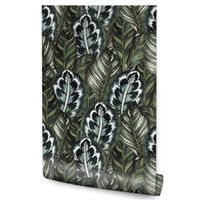 Tapeta W Rolce TROPIKALNE Liście Abstrakcja Ozdoba