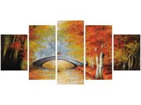 70CM 150CM OBRAZ 5 ELEM SPACER PARKU ŚCIENNY