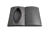 Księga ELEGANT efekt spękań grób cmentarz podkład stroik Srebrna