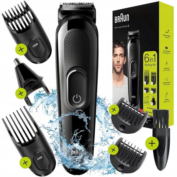 BEZPRZEWODOWA golarka TRYMER do ciala zarostu włosów BRAUN Sharp Blades zdjęcie 1