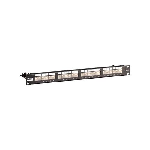 Linkbasic Patch panel 19"/1U, UTP, kat. 6, 24 porty, półka organizująca kable na Arena.pl