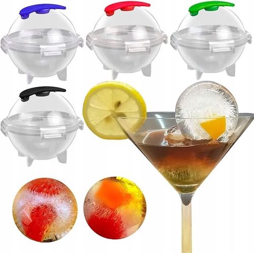 Formy Foremki Okrągłe Do Kostek Lodu Zestaw 4 Szt na Arena.pl