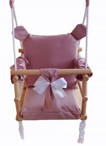 HUŚTAWKA 3w1 DLA DZIECI miś kolor RÓŻOWY na Arena.pl