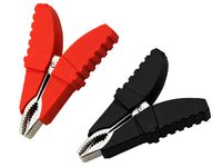 Krokodylek  30A gruby czarny/czerwony