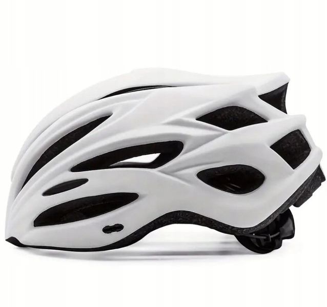 KASK ROWEROWY NA ROWER MĘSKI DAMSKI REGULOWANY WYGODNY 58-61CM L BIAŁY zdjęcie 1