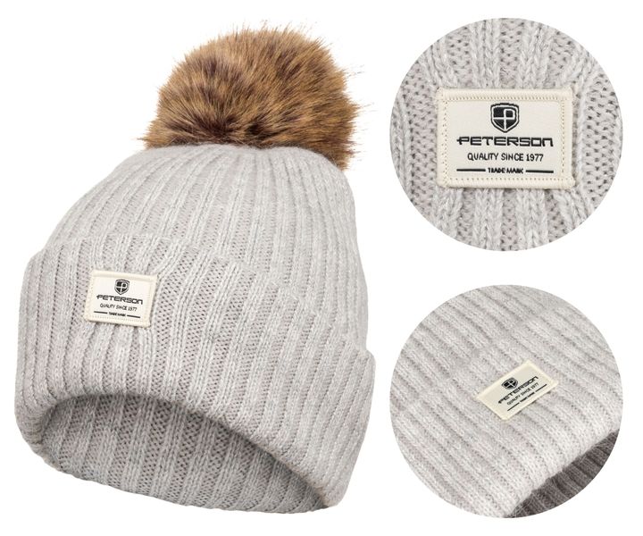 czapka ptn hat-08-7750 grey zdjęcie 1