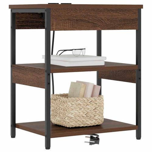 Szafka Nocna 2 pcs Brązowy dąb Materiał drewnopochodny na Arena.pl