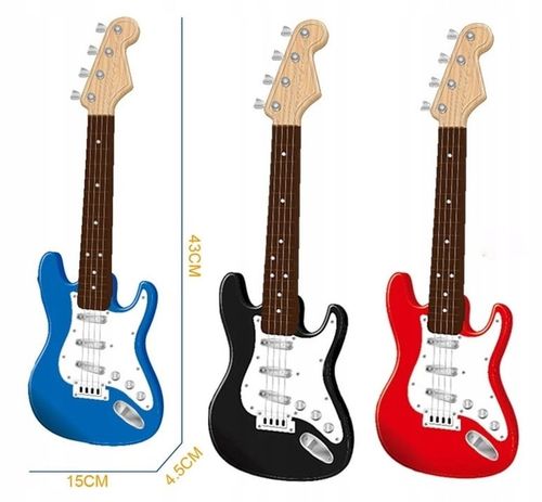 GITARA ROCKOWA DLA DZIECI GRA STRUNY INSTRUMENT na Arena.pl