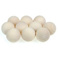 Drewniane korale kulki 25mm SUROWE BEZ OTWORU 10szt.