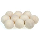 Drewniane korale kulki 25mm SUROWE BEZ OTWORU 10szt.