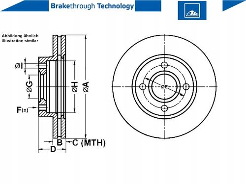 TARCZA HAM PRZOD 258X22 V POWER DISC ATE na Arena.pl