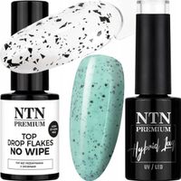 NTN Lakier Hybrydowy 5g Nr183 + NTN Top Flakes 7g Efekt Przepiórczego Jajka
