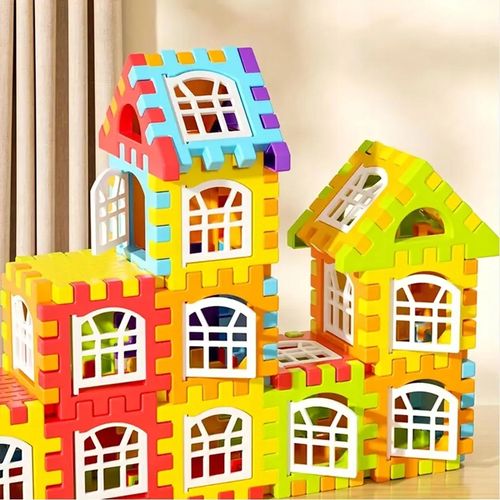 KLOCKI KONSTRUKCYJNE BUDOWLANE WAFLE 100 ELEMENTÓW DO BUDOWANIA DLA DZIECI na Arena.pl