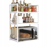 PÓŁKA KUCHENNA pod mikrofalówkę SZAFKA BIAŁA 3poziomy 48cm REGAŁ