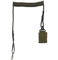 Smycz zabezpieczająca do pistoletu z karabińczykiem oliwkowa