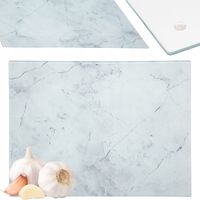 DESKA DO KROJENIA SZKLANA wzór BIAŁY MARMUR 30x40