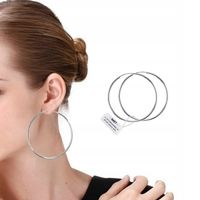 Kolczyki kółka srebrne pr 925 klasyczne koła 6 cm