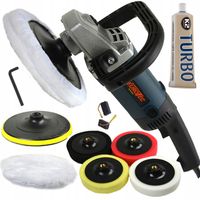 POLERKA SAMOCHODOWA DO LAKIERU REGULACJA OBROTÓW SZLIFIERKA ZESTAW EUROTEC