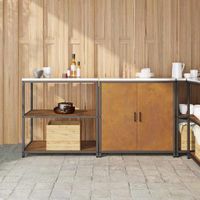 Zestaw do przechowywania w kuchni 2 pcs Rdzawy 180 x 50 x 92 cm