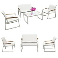 zestaw mebli ogrodowych 2x krzesło sofa stolik komplet aluminium na taras