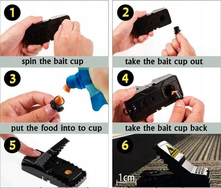 PUŁAPKA NA MYSZY MOCNY ZATRZASK GILOTYNA ZESTAW 6 SZTUK !!!! ŁAPKA NA MYSZY zdjęcie 3