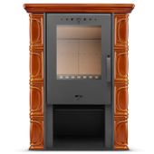 PIEC KAFLOWY kominek koza stalowy wkład ELDUR HONEY