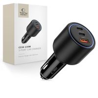 MOCNA ŁADOWARKA SAMOCHODOWA USB-A TYPE-C - SZYBKA 130W - 3 PORTY
