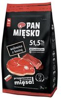 Hipoalergiczna karma dla średnich psów - Pan Mięsko Wołowina + Kozina 3kg