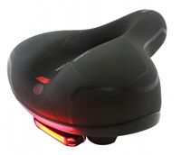 SIODEŁKO ROWEROWE WYGODNE DAMSKIE MĘSKIE GRUBA PIANKA +AMORTYZATORY +LAMPKA