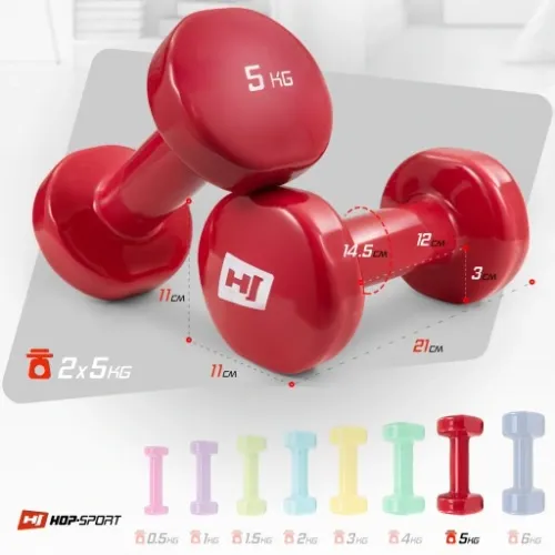 Hantelki zestaw 2x5kg hantle do ćwiczeń fitness na Arena.pl