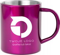 Kubek metalowy z grawerem własnego logo -30 szt DANYMI FIRMY gadżet firmowy