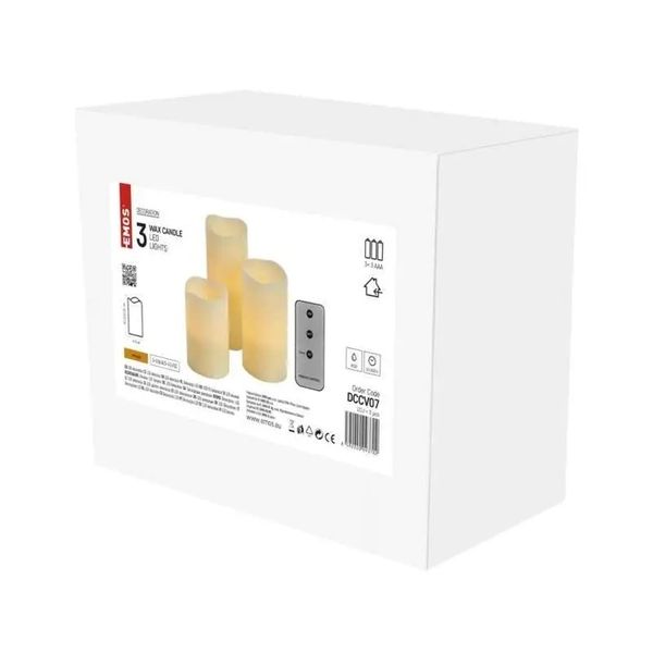 Świeczki LED okrągłe 9xAAA VNT timer pilot 3szt zdjęcie 4