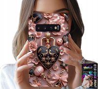 ETUI DO SAMSUNG GALAXY S10 - KOBIECE WZORY KŁÓDKA SERCE CASE + FOLIA