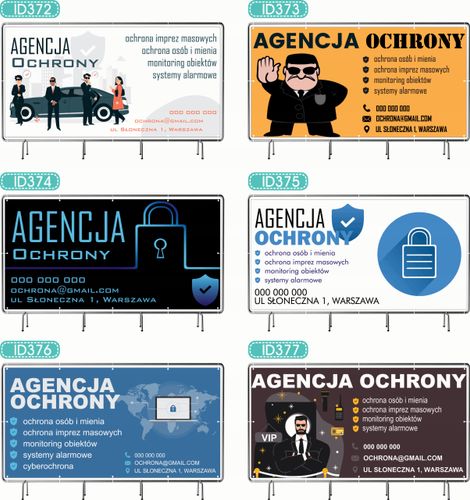 BANER REKLAMOWY 130x80cm oczkowany projekt w cenie AGENCJA DETEKTYWISTYCZNA na Arena.pl