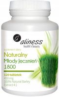 Aliness Naturalny MŁODY JĘCZMIEŃ 1800mg 120 tabl. Trądzik Owrzodzenia skóry
