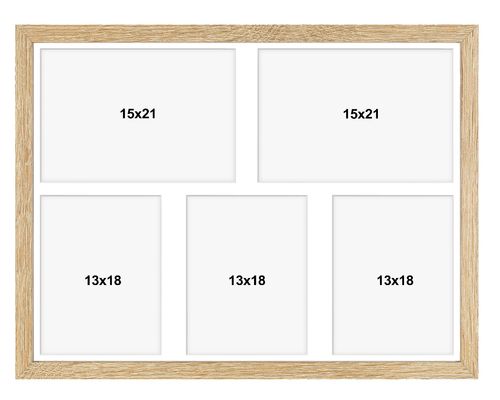 Ramka na 5 zdjęć Hekla 40x50x5 MDF galeria zdjęć sonoma jasna 1szt. na Arena.pl