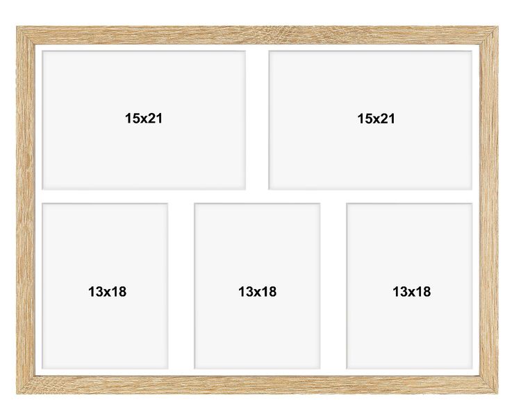 Ramka na 5 zdjęć Hekla 40x50x5 MDF galeria zdjęć sonoma jasna 1szt. zdjęcie 3