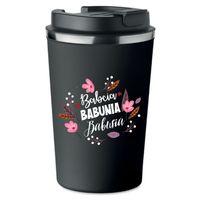 Kubek Termiczny Premium czarny prezent dla BABCIA BABUNIA dzień KT_274