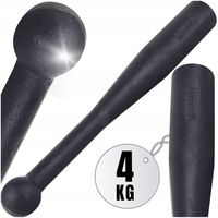 Maczuga żeliwna do ćwiczeń clubbell do ćwiczeń pałka obciążenie KAWMET 4 kg