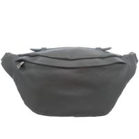 VERA PELLE nerka skórzana saszetka biodrówka z rączką V578 c.szara