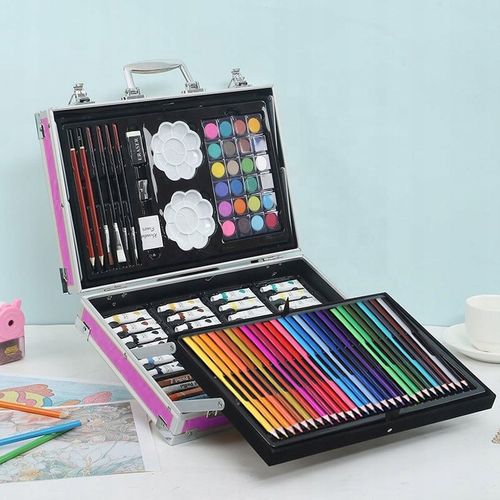 ZESTAW ARTYSTYCZNY PLASTYCZNY KREATYWNY DO MALOWANIA DLA DZIECKA WALIZKA na Arena.pl