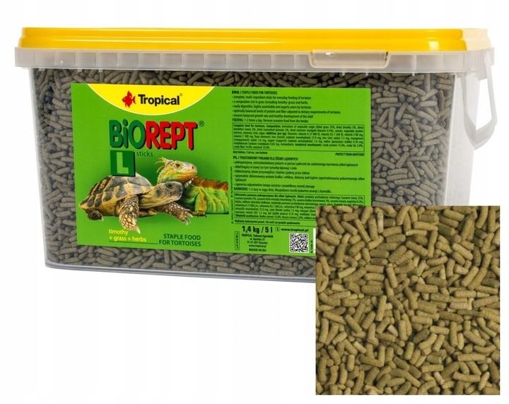 TROPICAL BIOREPT L POKARM DLA ŻÓŁWI LĄDOWYCH 5l 1,4kg zdjęcie 1