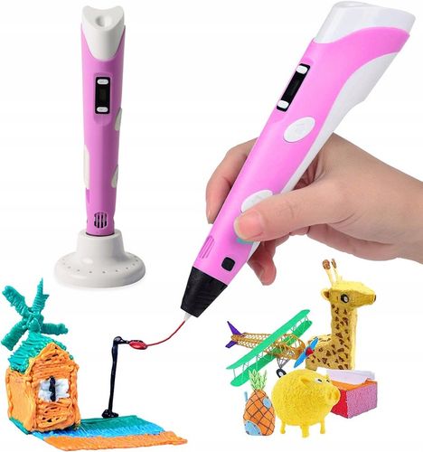 DŁUGOPIS 3D DRUKARKA DLA DZIECI / MEGA ZESTAW FILAMENT WKŁADY KOLOROWE 210M na Arena.pl