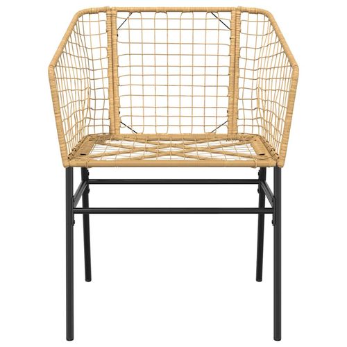 5-częściowy zestaw obiadowy do ogrodu, brązowy polirattan szkło na Arena.pl