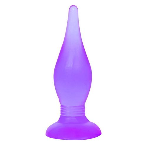 Fioletowy Żelowy Wtykacz Analny Średni - Butt Plug 15 Cm na Arena.pl