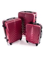 Zestaw 3 walizek PELLUCCI RGL 663 Bordowe