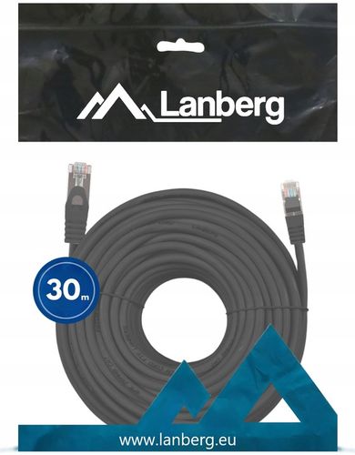 KABEL PRZEWÓD LAN SIECIOWY RJ45 CCA ETHERNET KAT.6 CAT FTP 30M LANBERG na Arena.pl
