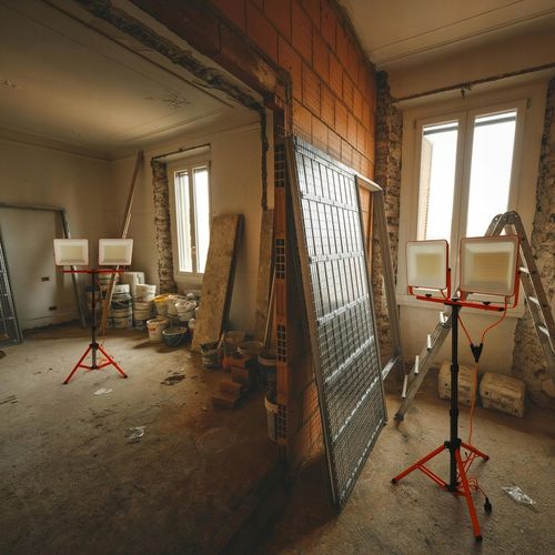 Halogen LED Statyw Budowlany Naświetlacz 2x 100W 10000lm Lampa Na na Arena.pl